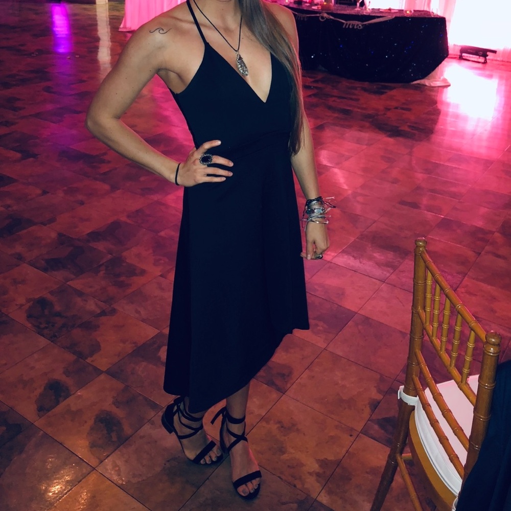 Black high low formal dress - Picture 6 of 8